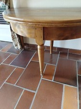 table ancienne bois demi lune