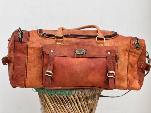 Cuir véritable vintage - ",