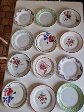 Lot De 12 Assiettes Plates Dépareillées Digoin Sarreguemines Badonvillier
