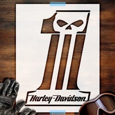 Pochoir mural Harley Davidson