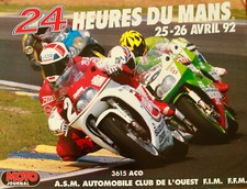 Affiche: 24 heures du Mans moto 1992
