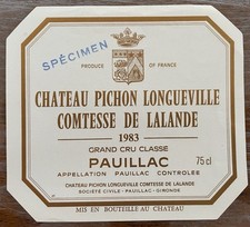 Étiquette Château Pichon