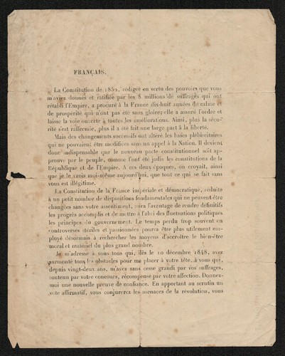 Napoléon iii proclamation de - proclamation,