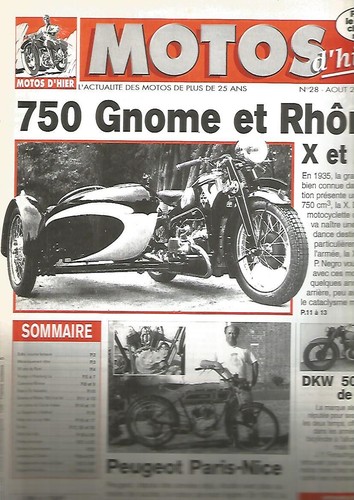 Motos hier 750 gnome - d'hier,