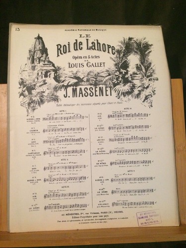 Massenet roi lahore opéra - de,