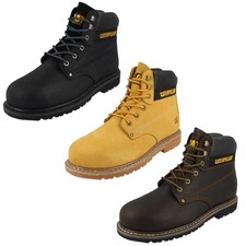 Hommes Caterpillar Sécurité Large Leather Travail Boots Powerplant Sb Hro P72462