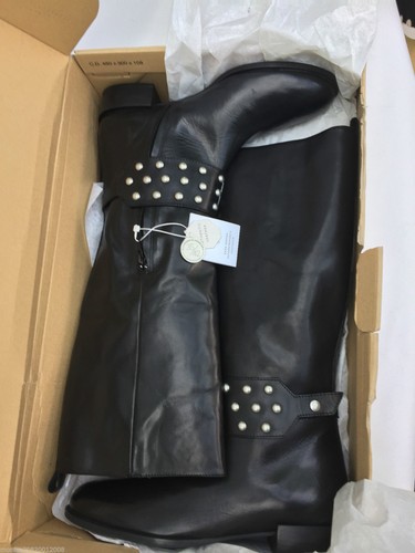 Zara cuir noir bottes - cuir, hauteur