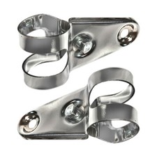 2 SUPPORT DE PHARE MOTO MOBYLETTE PEUGEOT 103 MBK 51 ACIER CHROME FIXATION LAMPE