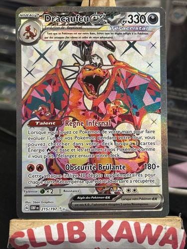 Carte pokémon dracaufeu - carte, ex