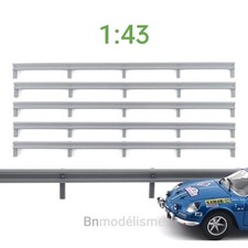 Lot 5 Glissières 1/43, 1m Décor Maquette Circuit Automobile Voiture Route Rallye