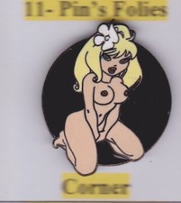 Pin's Folies ❤️  BD Colombe Dany P & T Pin'up Sexy glamour rare ds cette version