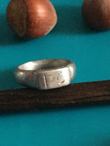 Bague ancienne monogrammée - monogrammée, pc