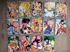 Lot de 14 cartes Jumbo Carddass Dragon Ball Z DBZ