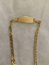 Bracelet Gourmette Or 18K Pour Bébé. Longueur 14 Cm.  2  Gr. Non  Gravé - New