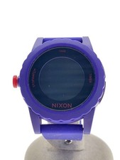 NIXON◆Quartz watch/Digital/Rubber/BLK/PUP/THE GENIE