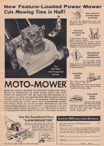 1957 moto mower - moto, cuts