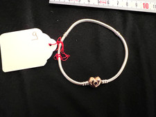 Bracelet maille fermoir coeur doré or 585 argent 925 authentique PANDORA neuf (9