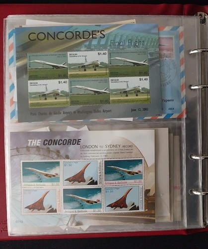 Lots timbres aviation - , concorde