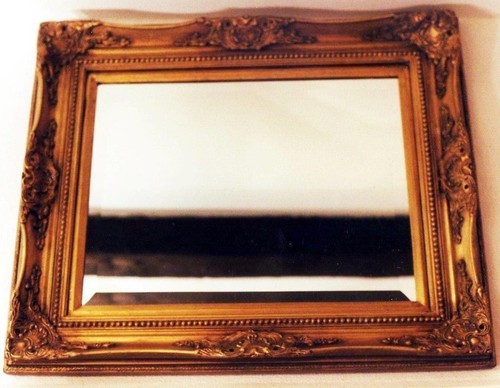 Miroir mural bois doré - miroir,