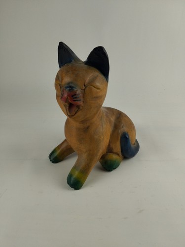 Figurine chat vintage sculpté - chat,