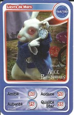 CARTE DE JEU AUCHAN PIXAR ALICE AU PAYS DES MERVEILLES LIEVRE DE MARS N° 164