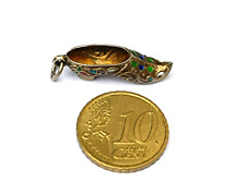 Pendentif ancien argent émaillé chaussure style russe antique rare silver enamel