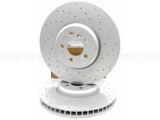 Pour BMW M550d F07 F10 F11 Performance Cross Perforé Paire Disque Frein Avant