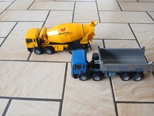 SIKU 3524 CAMION PORTEUR MAN BENNE + 3525 MAN TOUPIE BETON BETONUNION BU 1/55