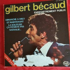  Gilbert Bécaud enregistrement public coffret de 3 disques dimanche à orly etc..