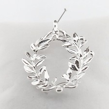 Pendentif en argent sterling couronne d'olivier grecque, breloque en argent...