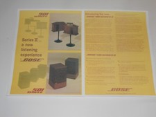 Bose 901, 501 Haut Parleur Ad Séries 2, 2 Pages, '74, Articles Et Infocus