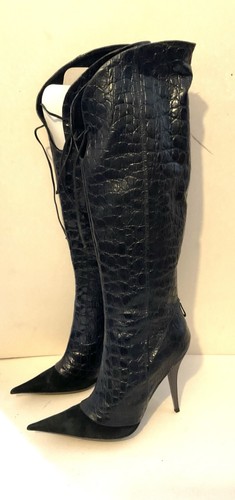 Bottes bout pointu cuir - bottes,