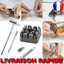 Kit Outils 6 Pcs Réparation Maillons Montre Horloger Bracelet Ajusteur Marteau
