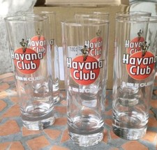 Lots 6 Verres Havana Club Tubo 22 Cl Neuf Dans Sont Carton D'origine