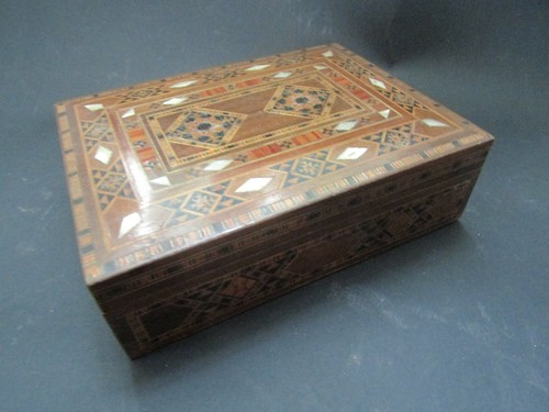 Boite marqueterie nacre - marqueterie, de