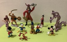 Lot 11 Figurines Disney Disneyland Mickey Donald Hercule Mulan Cap.Crochet Pluto