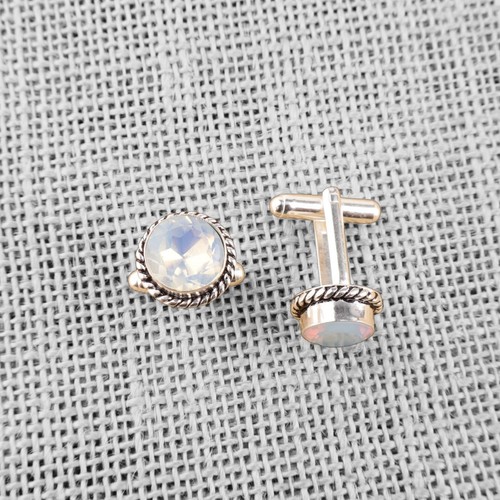 Argent sterling lait - , opale