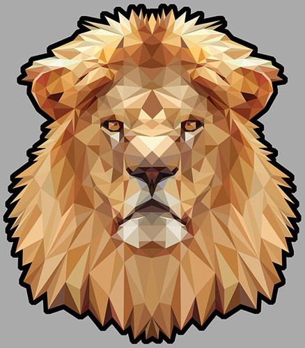 Roi lion origami - origami, afrique