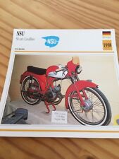 NSU 50 cm3 Cavallino 1958 Carte moto Collection Atlas Allemagne