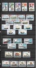 5 séries de timbres sur les BATEAUX ,NAVIRE,MARINE