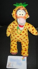 doudou peluche Tigrou déguisé combinaison ananas jaune marron DISNEY 35cm