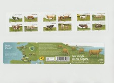 France 2014 Carnet non plié 12 timbres neufs BC 953 Les Vaches de nos Régions