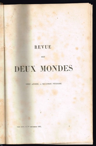 Revue des deux mondes tome - deux,