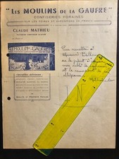 Art forain - papier à entête des Moulins de la Gaufre - Claude Mathieu