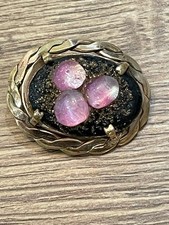 ancienne broche  en émaux émail de Limoges signé Camille Fauré