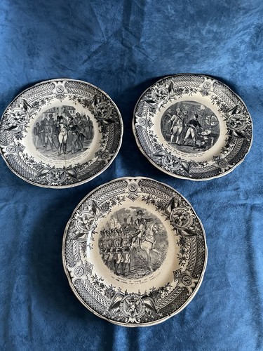 Assiettes parlantes fin xix - assiettes,