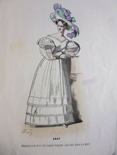 gravure mode 19ème:Toilettes