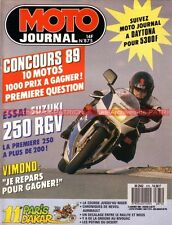 MOTO JOURNAL  875 Essai Test SUZUKI RGV 250 MZ 125 ETZ DUCATI 1000 MHR DAKAR 89