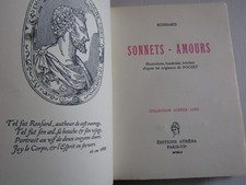 Ronsard Sonnets -Amours / Illustrations Pouzet / Editions de Luxe Athéna 1952