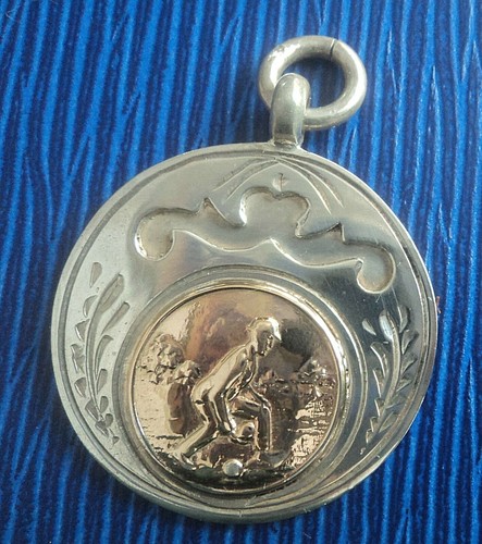 Médaille vintage argent - en,